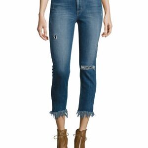 Joe's Jeans Blue Distressed Ankle Jeans